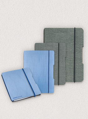 Pelikan百利金旗下Herlitz赫利兹笔记本手账a6a5a6简约绑带手账商务方格学习笔记本记事本Noteb.flex canvas