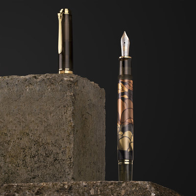 Pelikan百利金 Souveran帝王M600艺术典藏系列格奥尔格-蒂佩尔钢笔14K金尖德国制造活塞上墨 免费刻字