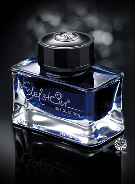 【德国进口】Pelikan百利金Edelstein ink逸彩墨水50ml大瓶装钢笔用天然矿物非碳素收藏玛瑙黑蓝宝石蓝黄晶蓝