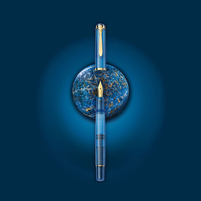 德国Pelikan百利金Classic传统特别版M200 Golden Lapis鎏金青金石钢笔墨水笔礼盒商务送礼练字