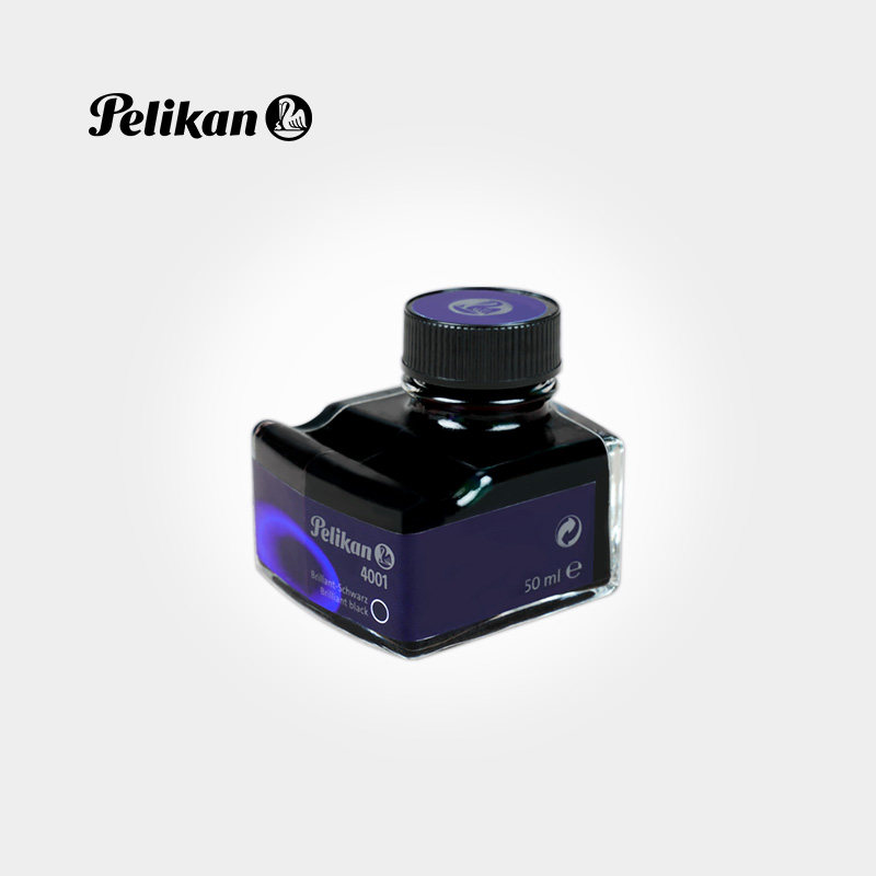 德国Pelikan百利金4001笔台墨水50ml 非碳素黑色墨水不堵笔不伤笔易清洗图片