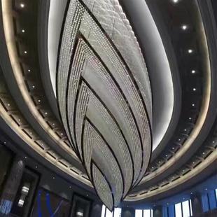 饰大型吸顶水晶灯 酒店工程灯具非标定制大堂会所别墅售楼部装