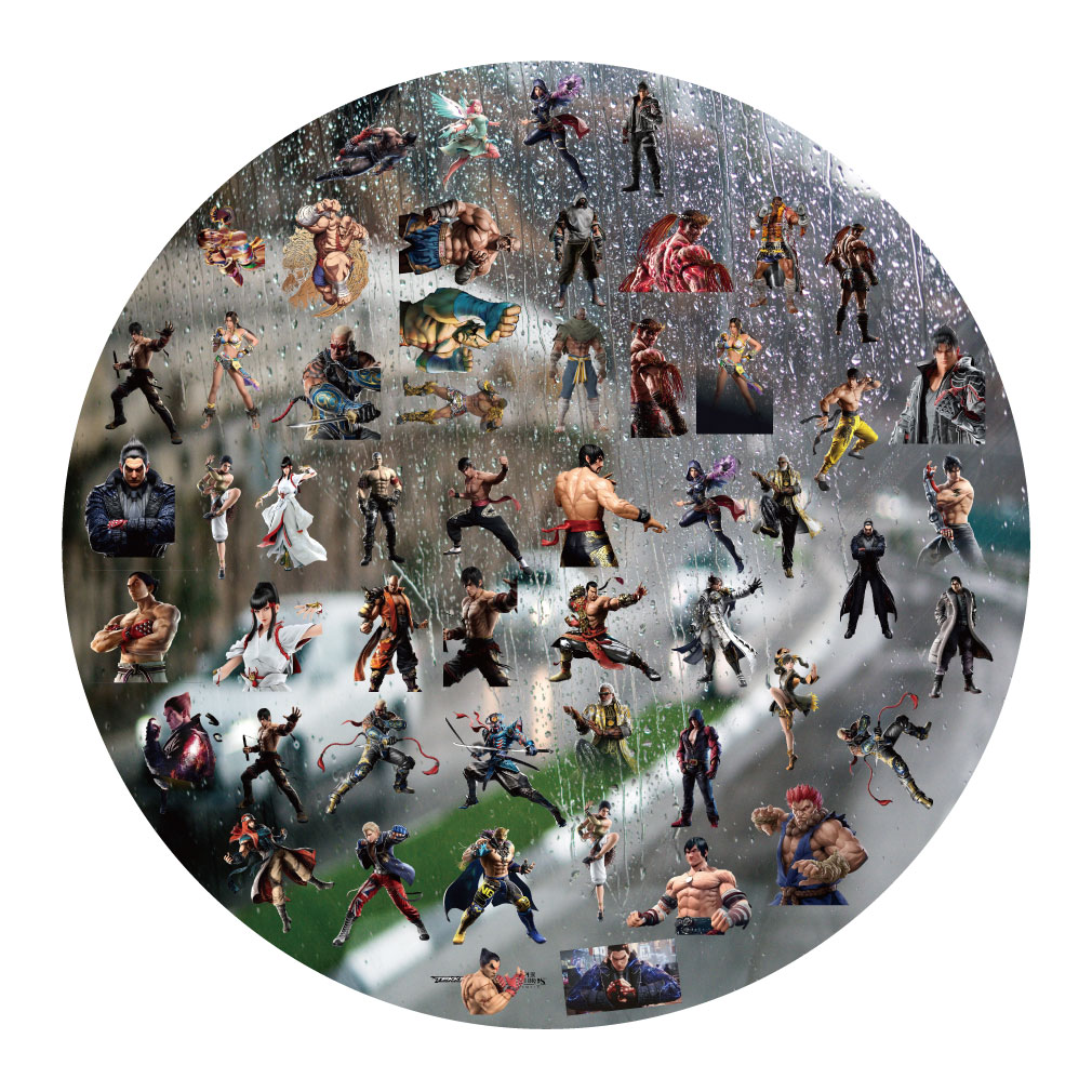 卡通铁拳8UV转印贴动漫电动牙刷防水水晶标签手机壳头装饰贴纸