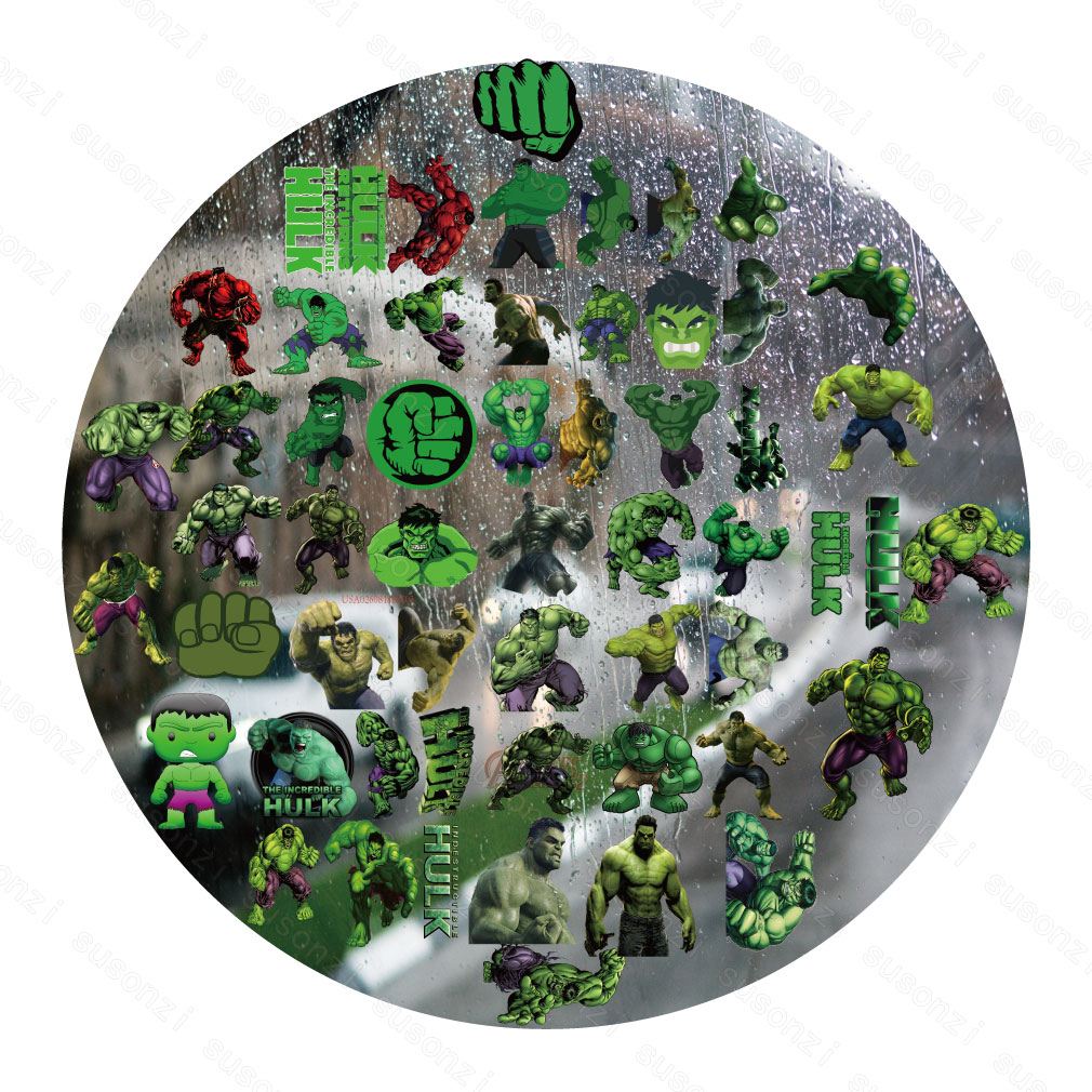 绿巨人UV转印贴动漫手账电动牙刷防水笔记本风扇手机壳装饰贴纸