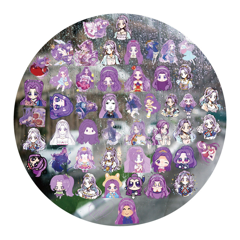 偶像神崎美月UV转印贴动漫电动牙刷防水晶标签手机壳头盔装饰贴纸