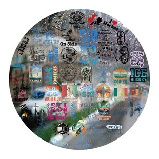 冬季 饰贴纸 滑雪运动语录UV转印贴电动牙刷防水晶标签手机壳头盔装