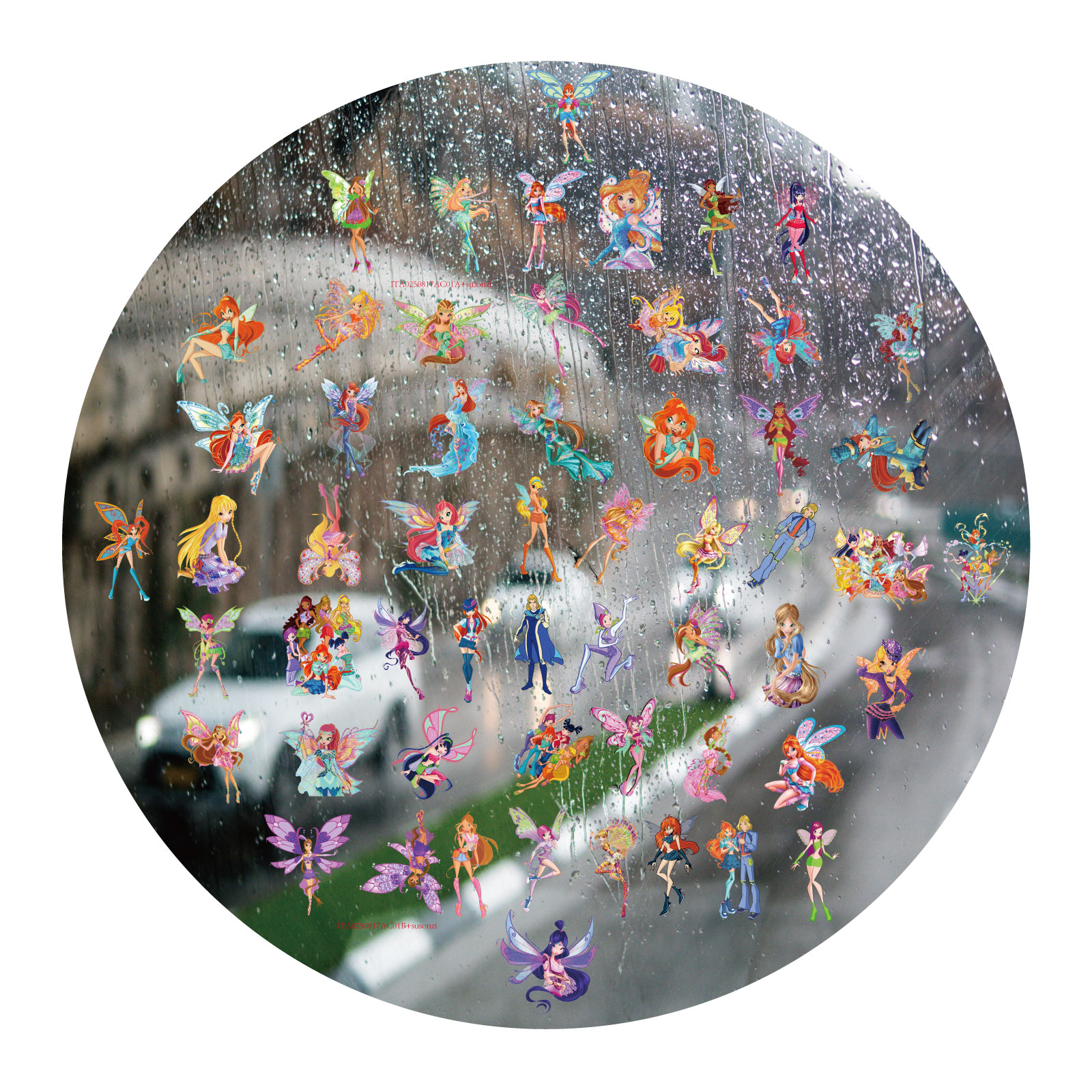 魔法俏佳人仙灵女巫UV转印贴可爱卡通动漫防水图水晶标签装饰贴纸