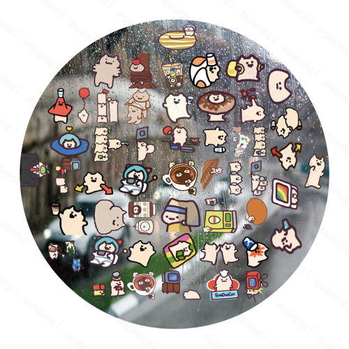 EverydayOneCat猫UV转印贴立体手账电动牙刷防水笔记本手机壳贴纸