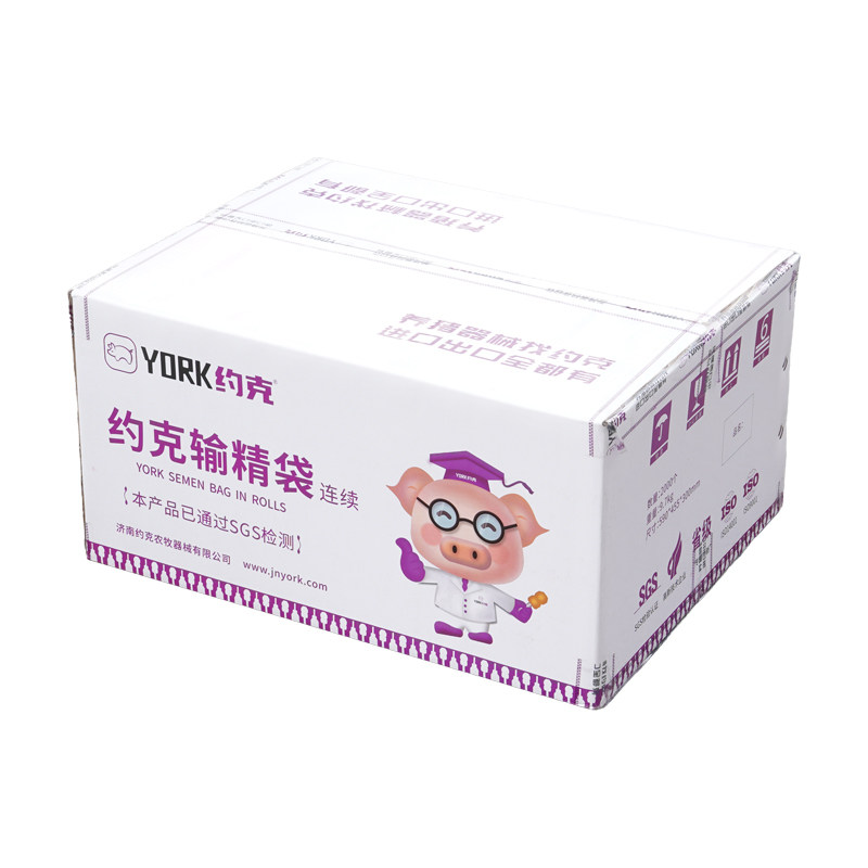约克（YORK）猪用连续输精袋80ml猪用精液袋连续袋72mm宽 整箱