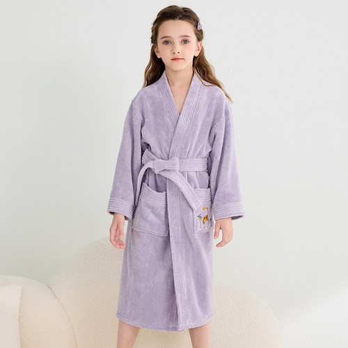 豌豆龙儿童睡袍吸水速干