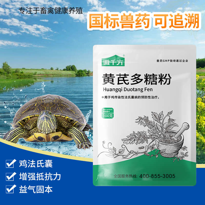 千方动保兽用黄芪多糖粉猪鸡鸭鹅水产乌龟鸽黄氏多糖中药正品兽药