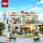 儿童玩具房子模型diy迷你小屋街景别墅女孩子生日礼物3 6岁过家家