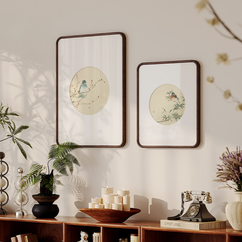 张英琦工笔花鸟新中式装饰画中古风客厅卧室玄关法式中国风复古画,家居饰品,现代装饰画,淘宝优惠券,粉丝福利购,淘宝优惠卷