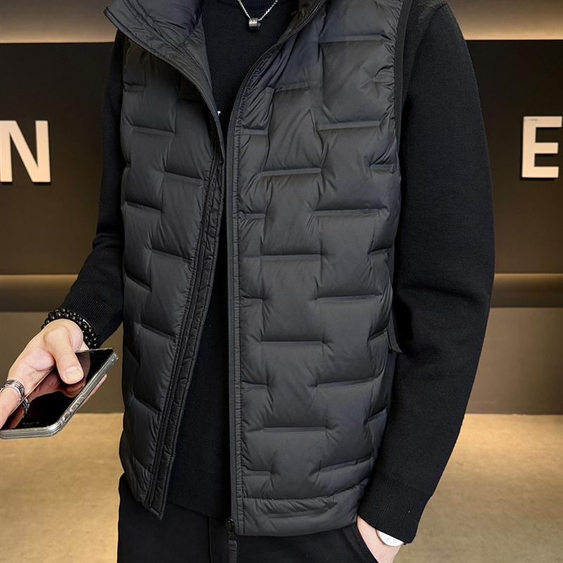 羽绒马甲男款外套秋冬季轻薄立领潮牌2025年新款修身保暖坎肩背心