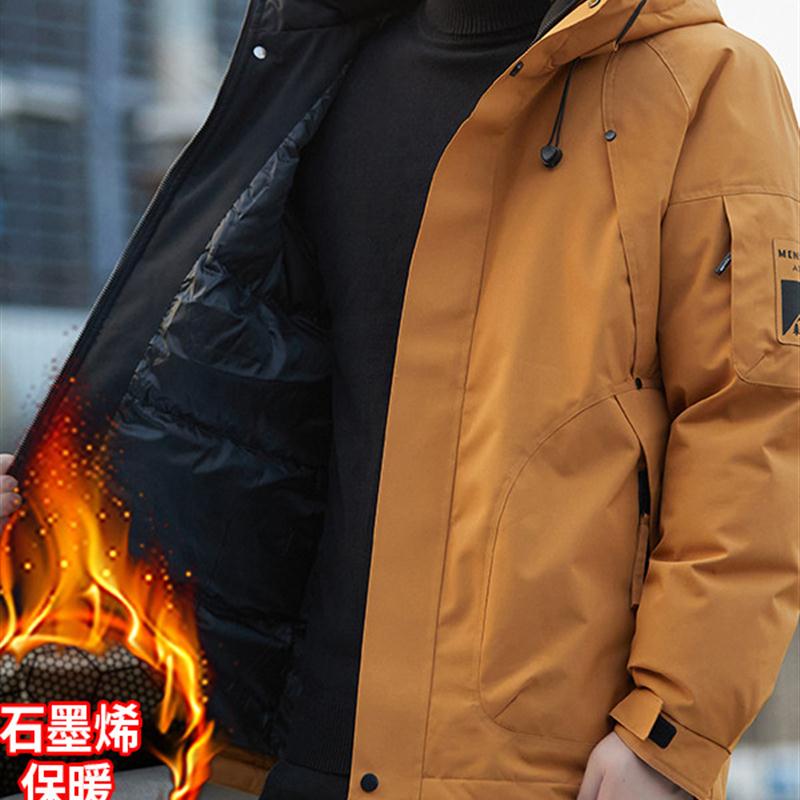 男士连帽棉衣2025冬季新款加厚保暖潮牌青年二棉外套短款三防棉袄