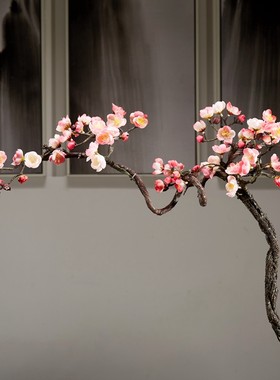 长枝黄色傲骨腊梅仿真装饰插花