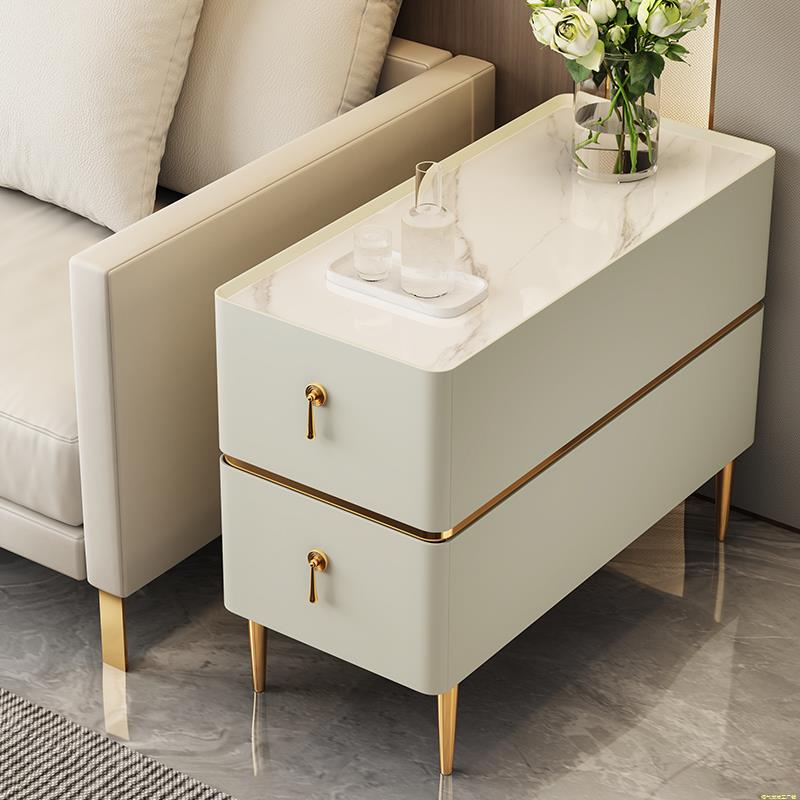 意式轻奢沙发边柜简约现代客厅边几网红ins风小型超窄角几储物柜