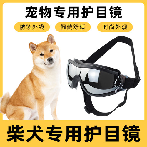 柴犬专用墨镜小型犬骑行防风