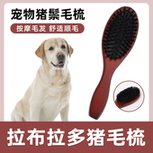 拉布拉多专用猪鬃毛刷宠物狗狗梳子去浮毛蓬松脱毛开结刷毛清理器