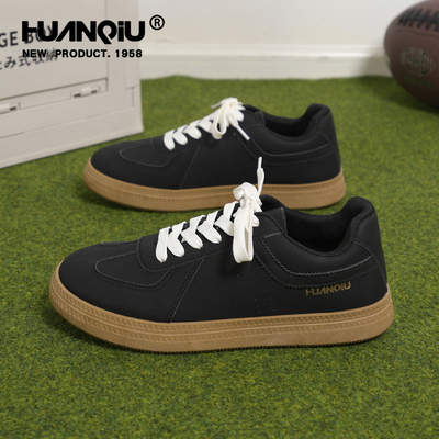 环球新款黑色德训鞋男款2025夏