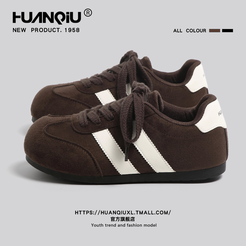 环球官方旗舰店复古厚底德训鞋女