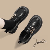 不累脚JK单鞋 环球黑色厚底乐福鞋 软底英伦风小皮鞋 春季 女2026新款