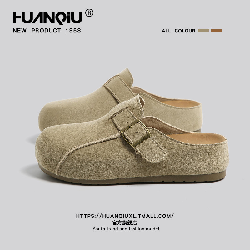 环球复古勃肯鞋女款2026春季新款休闲百搭舒适半拖鞋一脚蹬懒人鞋