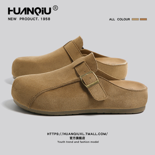 环球复古厚底勃肯鞋男款2026新款春季休闲软底穆勒鞋百搭外穿男鞋