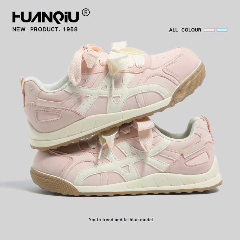 环球粉色阿甘鞋女款2026春季新款超好看配裙子德训鞋休闲时尚板鞋,女鞋,德训鞋,淘宝优惠券,粉丝福利购,淘宝优惠卷