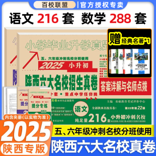 西安名校真题集56年级总复习必刷真题 2025新版 百校联盟陕西六大名校语文216套数学288套全套2本小升初真题卷超详解通用版