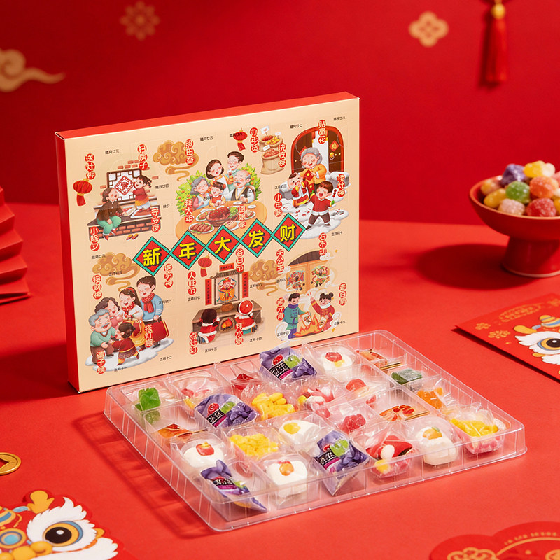 春节儿童节戳戳乐盲盒新款惊喜零食糖果礼物盒卡通春节习俗送儿童