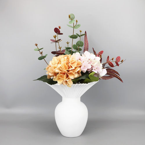 白色花瓶家居客厅插花装饰品摆件