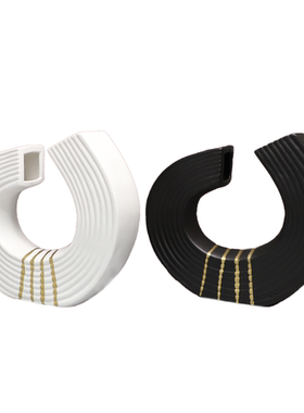 简约树脂音符钩子花器客厅插花