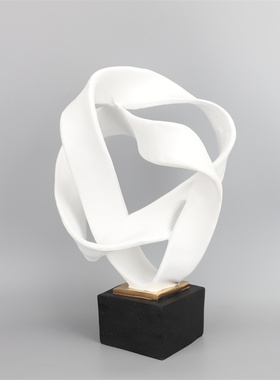 北欧白色飘带树脂家居客厅装饰品