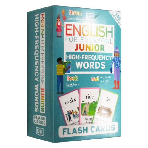 英文原版 English for Everyone Junior High-Frequency Words Flash Cards  人人学英语 常用单词闪卡 卡片 英文版 进口英语