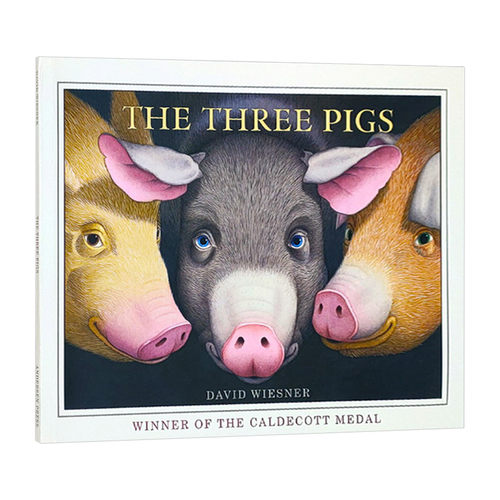三只小猪英文原版平装 Three Little Pigs 绘本大师大卫威斯纳 想象力启蒙 凯迪克金奖儿童全英语书