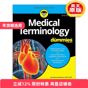 英文原版 Medical Terminology For Dummies 医学术语达人迷 第3版 英文版 进口英语原版书籍