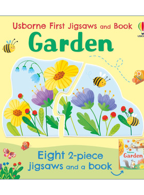 英文原版 Usborne First Jigsaws and Book Garden 尤斯伯恩拼图和绘本 花园 英文版 进口英语原版书籍