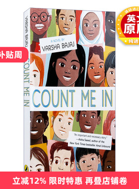 英文原版 Count Me In 算我一个 儿童友谊小说 Varsha Bajaj 英文版 进口英语原版书籍