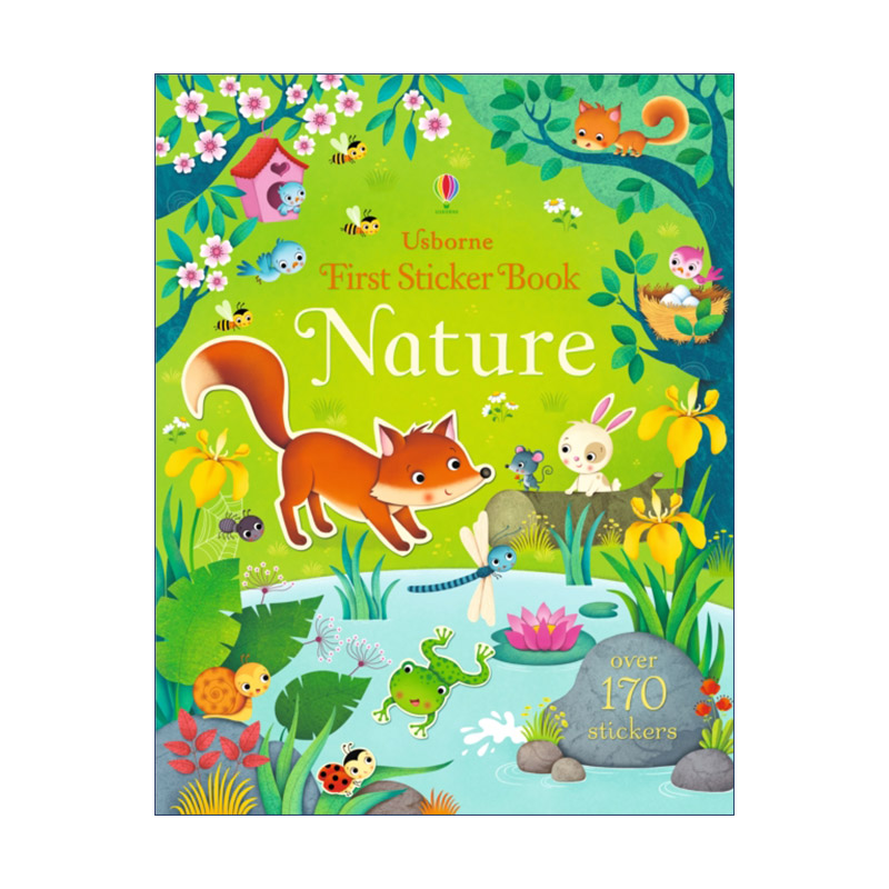 英文原版 Usborne First Sticker Book Nature 第一本贴纸书 自然 英文版 进口英语原版书籍