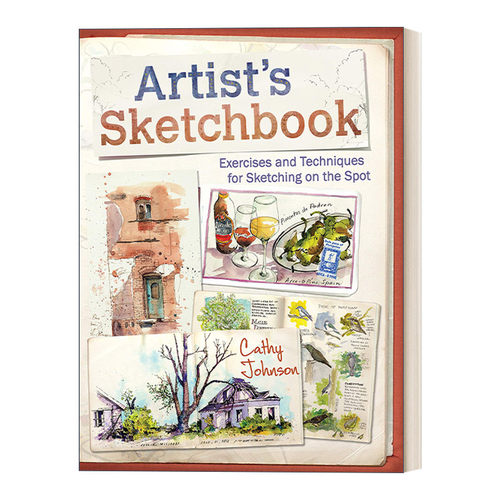 英文原版Artist's Sketchbook 世界绘画经典教程 水彩奶奶Cathy Johnson的写生精要 凯茜·约翰逊 英文版 进口英语原版书籍