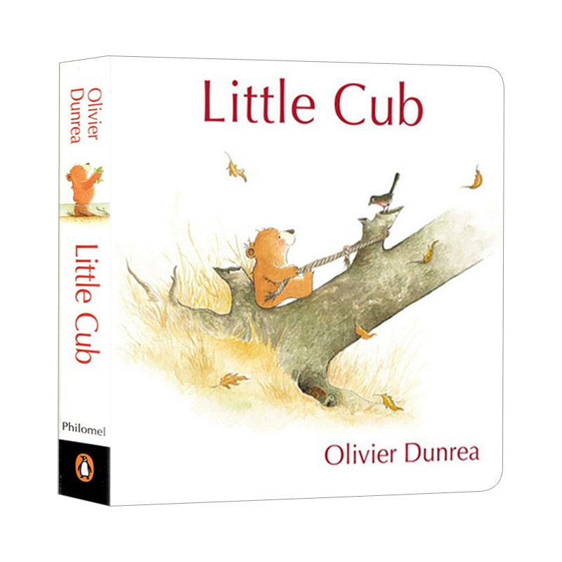 英文原版 Little Cub 小小熊 纸板书绘本 小鹅戈西和朋友们同作者Olivier Dunrea 英文版 进口英语原版书籍儿童全英语书