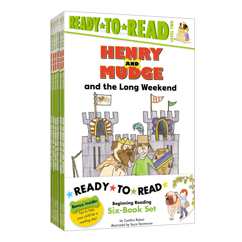 英文原版 Henry and Mudge Ready-to-Read Value Pack 2 亨利和玛吉6册套装 汪培珽第二阶段 准备阅读系列 英文版 进口英语原版书