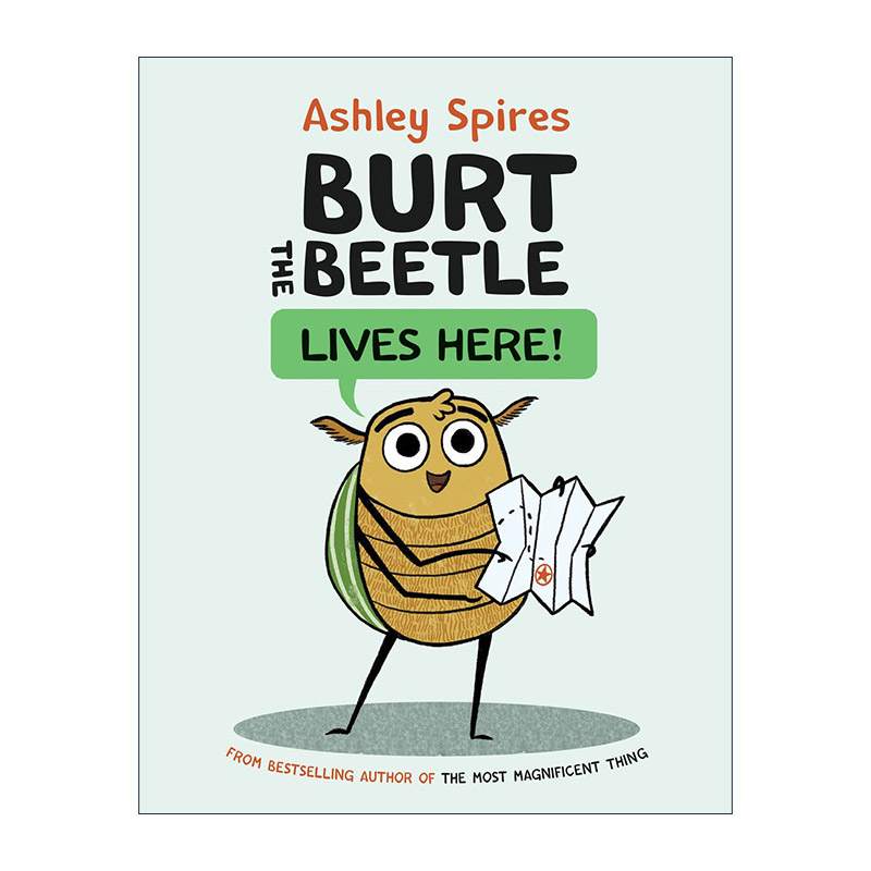 英文原版 Burt the Beetle Lives Here 甲虫伯特住这里 桥梁漫画小说 精装 英文版 进口英语原版书籍