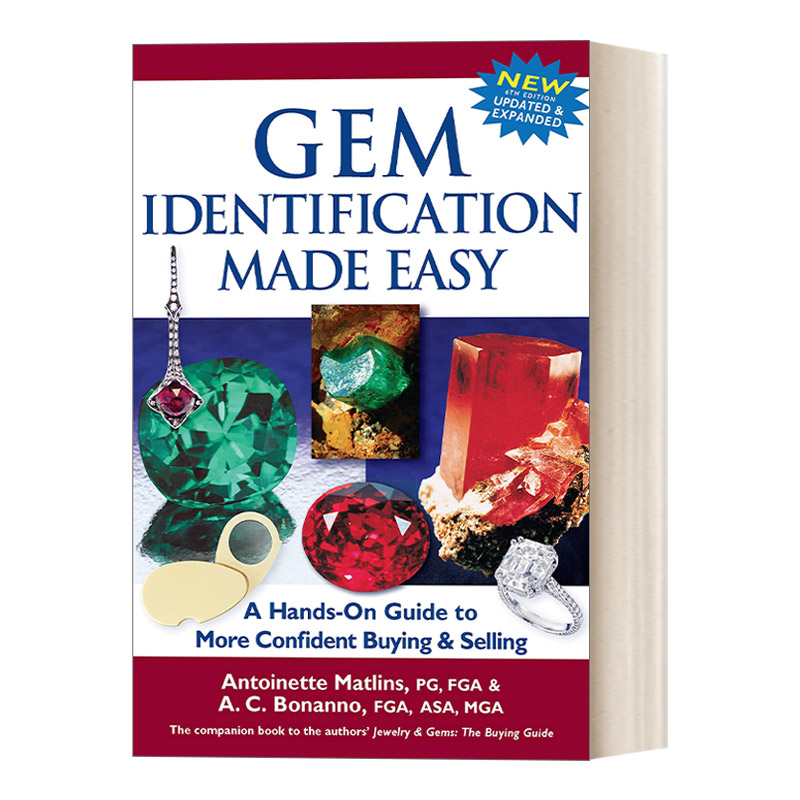 英文原版 Gem Identification Made Easy 6th Edition 宝石鉴定一点通 第六版 Antoinette Matlins 精装 英文版 进口英语原版书籍 书籍/杂志/报纸 艺术类原版书 原图主图