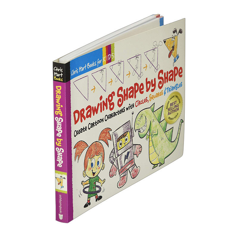 英文原版 drawing shape by shape 用简单形状绘制卡通人物 英文版