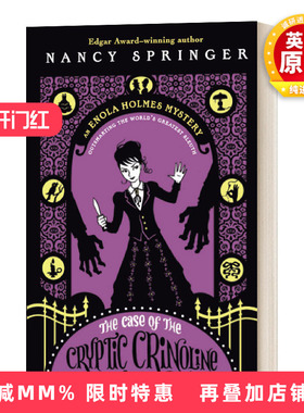 英文原版 Enola Holmes: The Case of the Cryptic Crinoline 天才少女福尔摩斯5 儿童推理小说 Nancy Springer 进口英语原版书籍