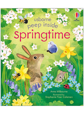 英文原版 Peep Inside Springtime 偷偷看里面 春天 自然科普知识纸板翻翻书 英文版 进口英语原版书籍