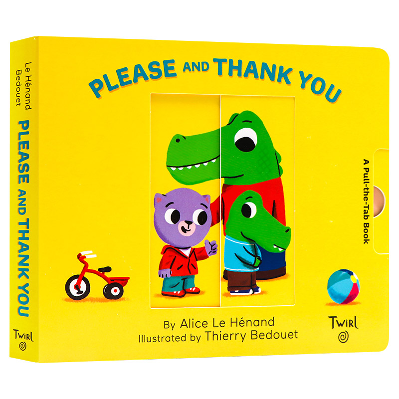 and thank you 抽拉机关操作书纸板书 亲子互动 幼儿礼貌礼仪情商培养