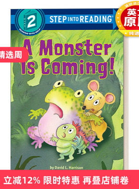 英文原版 Step into Reading 2 - A Monster is Coming! 怪兽来了 兰登分级阅读2 英文版 进口英语原版书籍